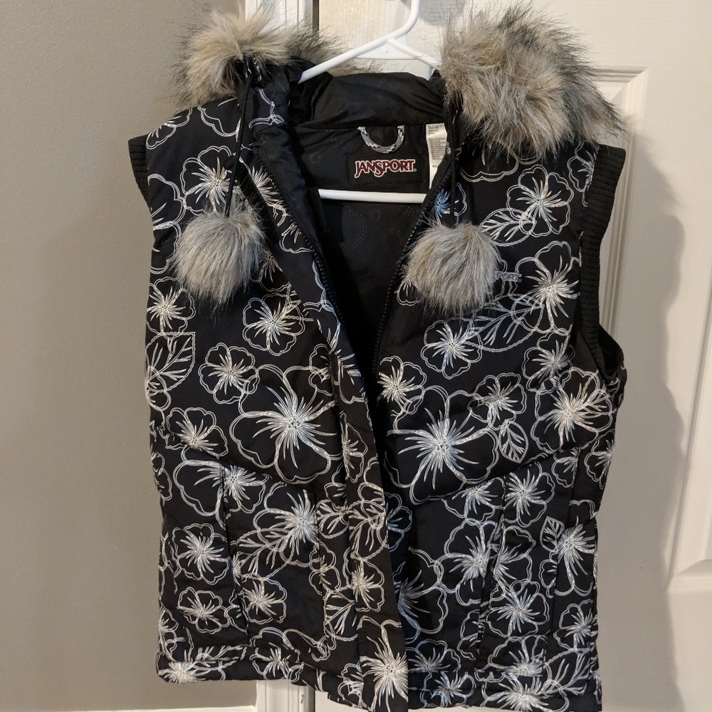 Jansport warm floral vest